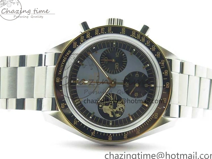0130 Speedmaster 50th Anniversary of The Moon Landing OMF Best Edition on SS Bracelet Manual Winding Chrono Movement WellDesigned 7891